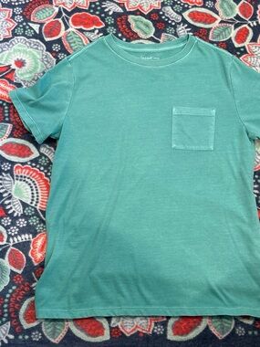 Cat & Jack Men's Pocket Tee in Teal Green